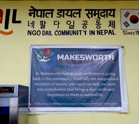 Charity at DAIL Community of Nepal in Kathmandu